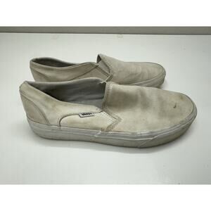 Vans Off The Wall Women Size 7.5 Sneakers White Skateboard Slip On